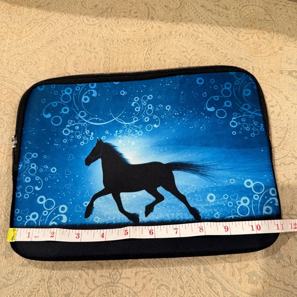 Elegant Blue Horse Tablet Sleeve